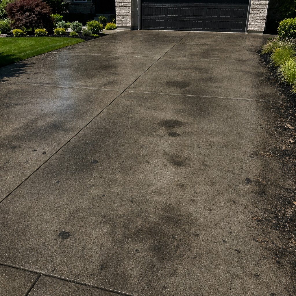 Concrete cleaning — before